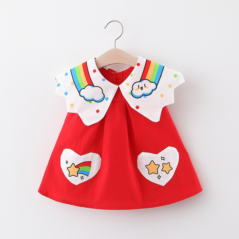 Summer rainbow dress girl's