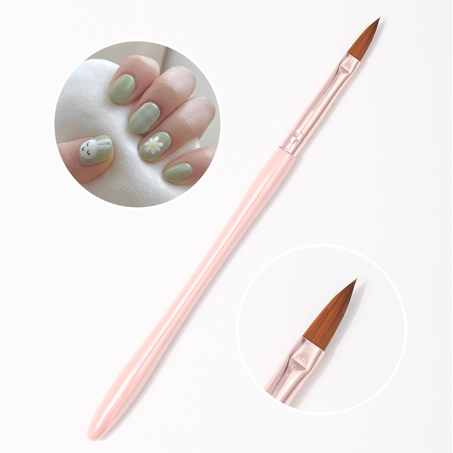 Pinceles para Decoración de Uñas Set de 5 Piezas Acrílico para Manicura