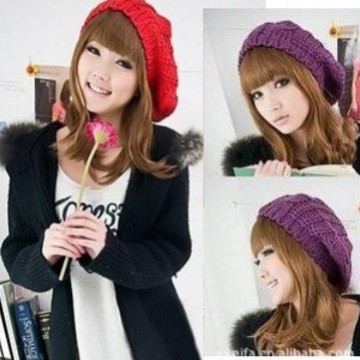 Knitted Beret Hat For Women - Stylish Wool Winter Accessory_voghion.com