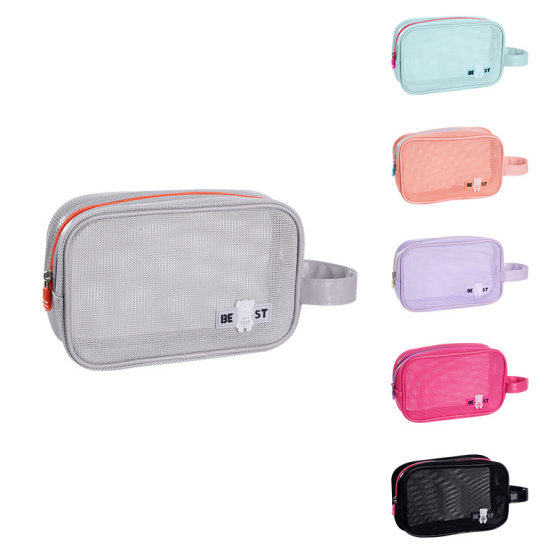 New Holiday Portable Storage Bag Travel Cosmetic Bag Mesh Beach Bag Cosmetic Bag Large Capacity Premium Sense