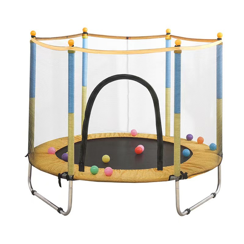 Trampolín infantil en forma de U con red protectora, trampolín de ejercicio para exteriores