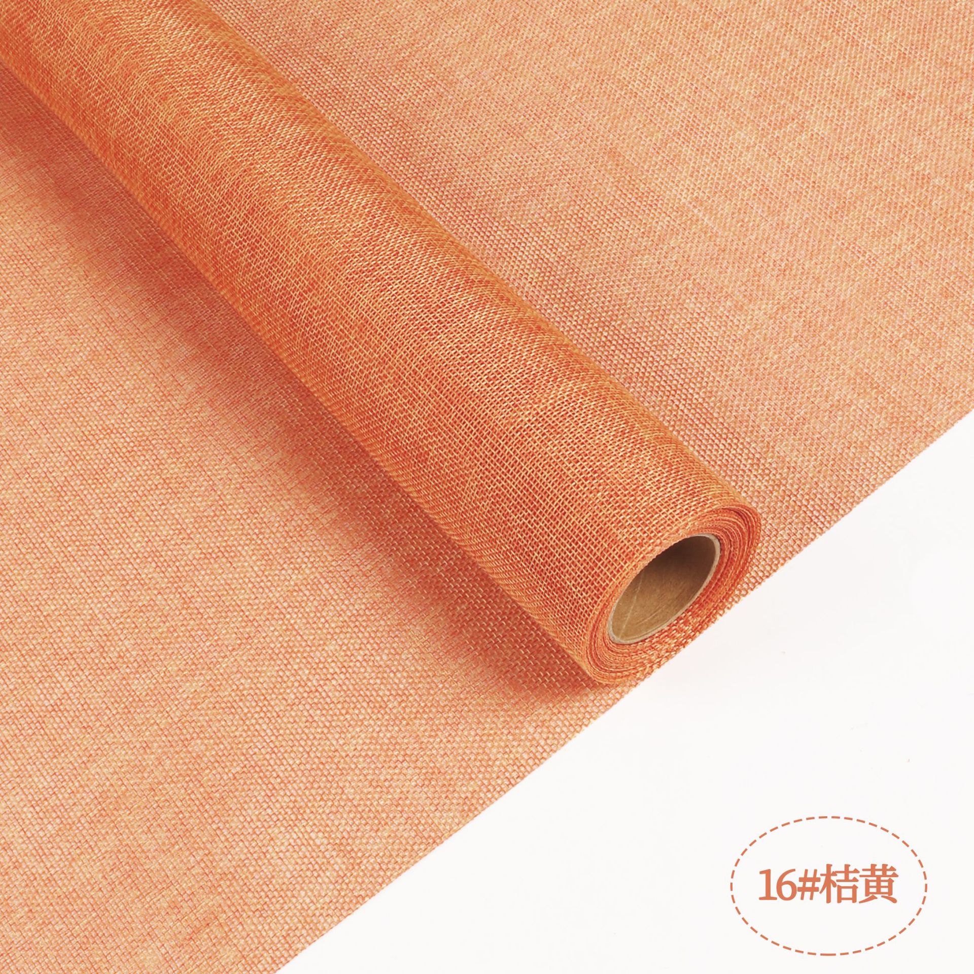 Fábrica de fiestas de flores al por mayor de color sólido enrollar hilo de red flor envasado tela de red florista ramo de flores envasado hilo de red colorido lino rollo