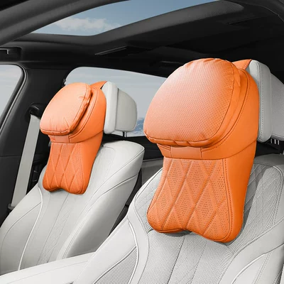 Buick Car Pillow — Headrest - ideal-orange-perforated-double-core-headrest-2-pack