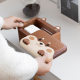 Chai Dog Solid Wood Tissue Box Multifunctional Living Room Coffee Table Solid Wood Desktop Pen Holder Remote Control Storage Box Paper Box