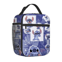 Cross-border new Stitch lunch bag for primary and secondary school students, all-over print lunch bag, ice bag picnic bag