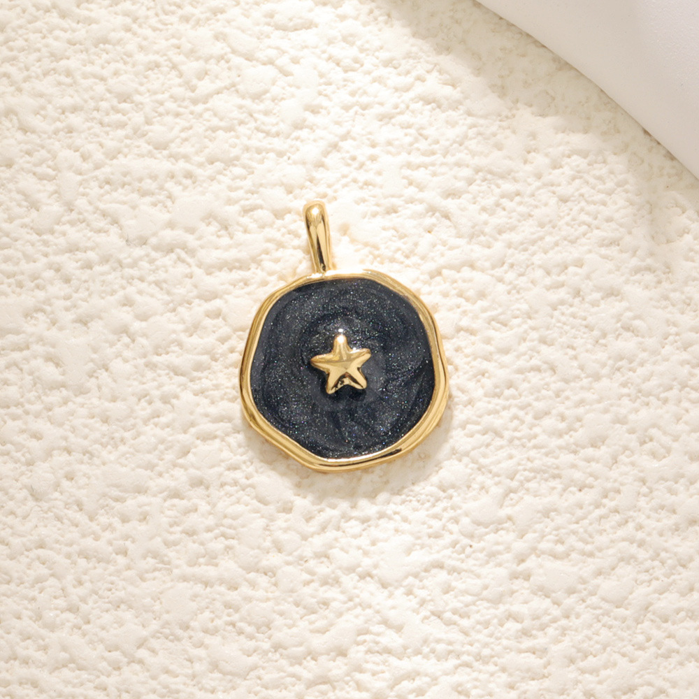 3g Weight Pendant Jewelry Making Type DIY Jewelry Accessories Classification 1 Piece Quantity Copper Material Star, Heart Shape Pattern Elegant Style 1 Piece Copper Star Heart Shape Pendant 2