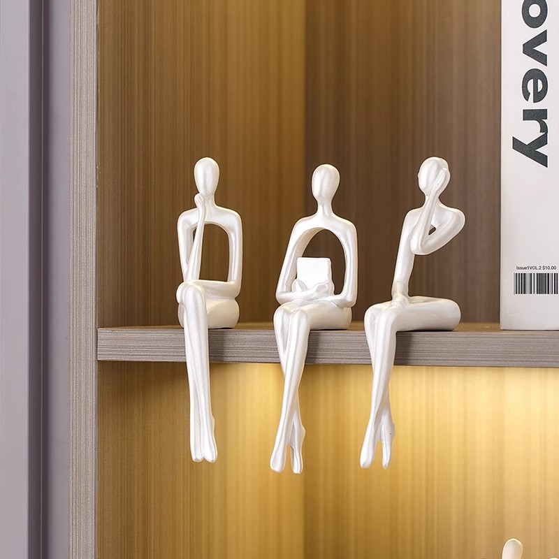 Cross-Border Shipping of Abstract Art Sitting Figure Ornaments, High-End Wine Cabinet Sitting Ornaments, High-End Bookshelf Living Room Decorations