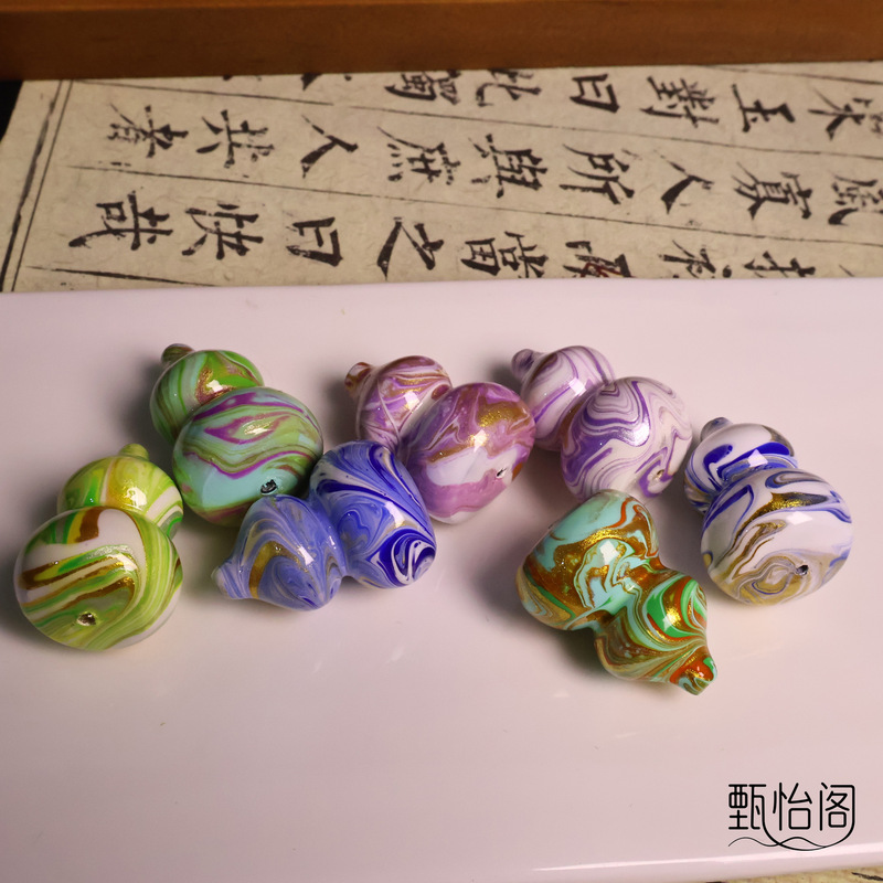 藏式流体大漆葫芦diy手链项链葫芦配件文玩饰品搭配配饰手工首饰|undefined