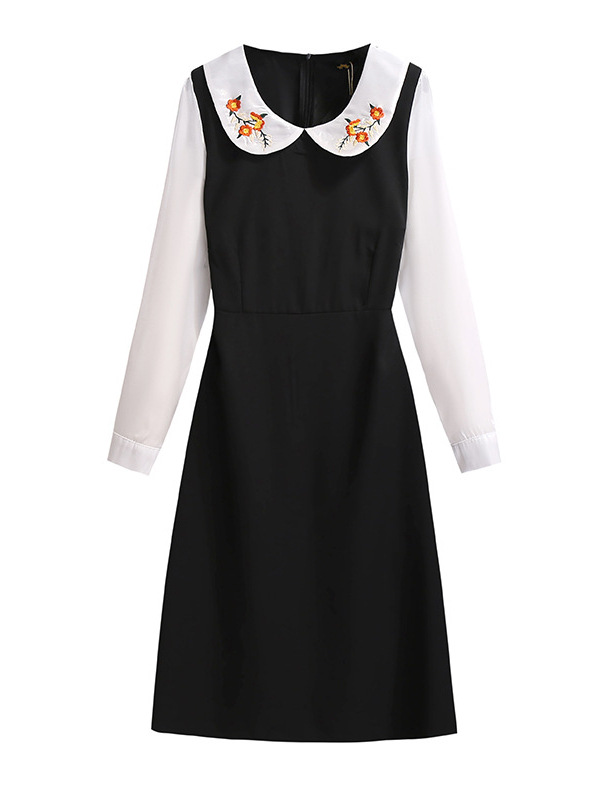 60-150kg Plus Size Dress 2025 Spring and Autumn New Loose Style Fat Sister Long Sleeve Round Neck College Style