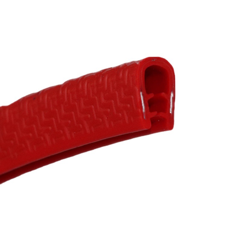 现货U型PVC汽车车门防撞条 车门防刮蹭免粘贴钢片装饰密封条