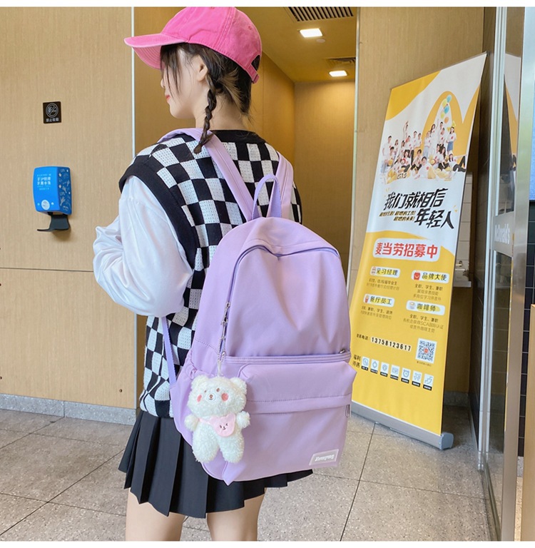Schoolbag Female Korean Style Japanese Style Harajuku Ins College Style Junior High School Student High School and College Student Backpack LargeCapacity Backpackpicture15