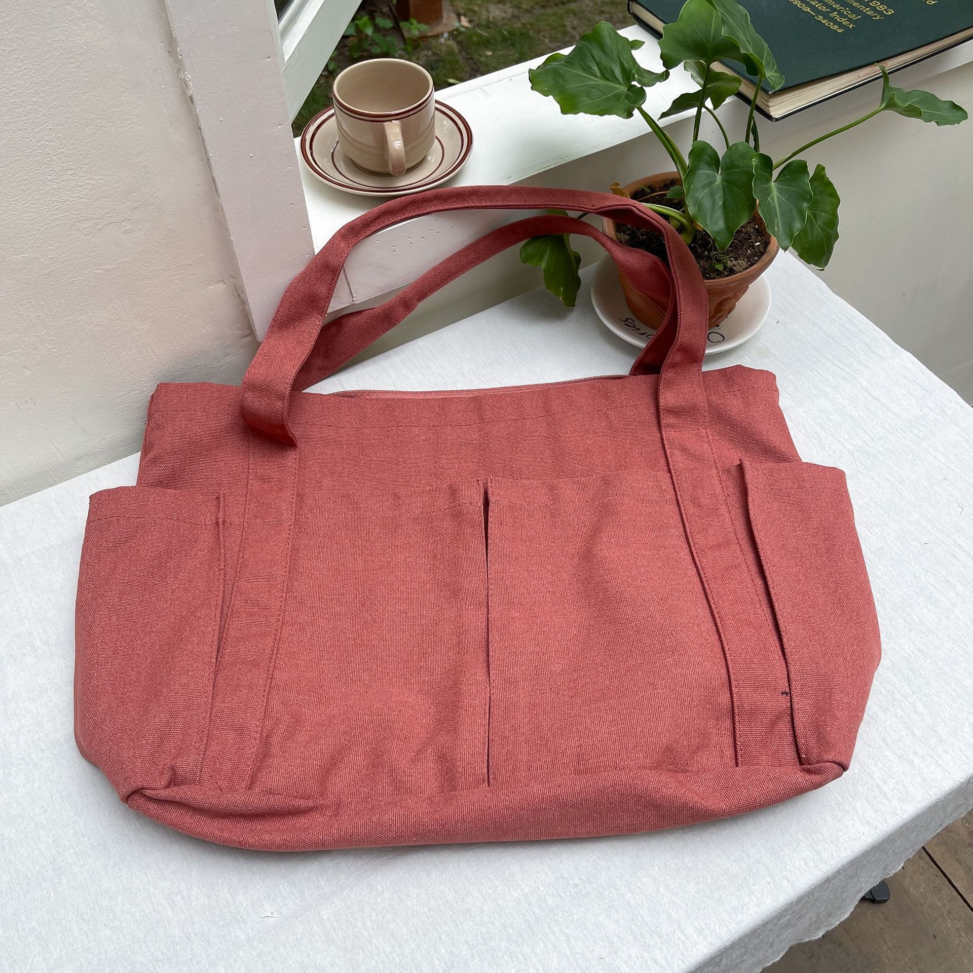 Estilo coreano casual color sólido Internet celebridad moda bolsa de tela simple moda de gran capacidad todo fósforo de las mujeres solo hombro bolsa de lona