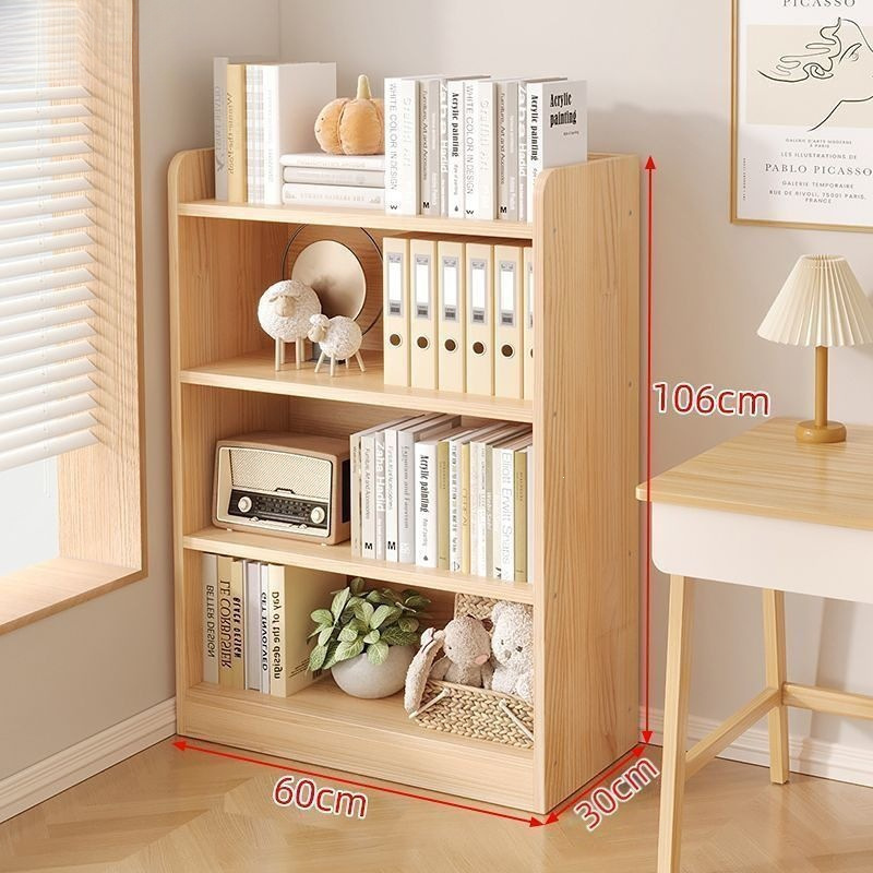 Floor-standing storage shelf, simple wooden bookcase, multi-layer storage cabinet for home use, suitable for bedrooms and living rooms, wall-mounted integrated storage cabinet Floor-standing storage shelf, simple wooden bookcase, multi-layer storage cabinet for home use, suitable for bedrooms and living rooms, wall-mounted integrated storage cabinet