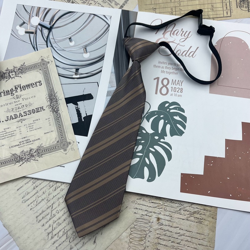 10 몇 가지 스트라이프 다크 브라운