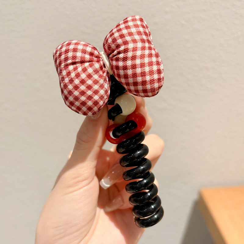 Gradiente de color gelatina línea telefónica cabello anillo cabeza cuerda para mujeres 2025 nueva banda de goma de cola de caballo alta toque de sombrero sin rastro temperamento