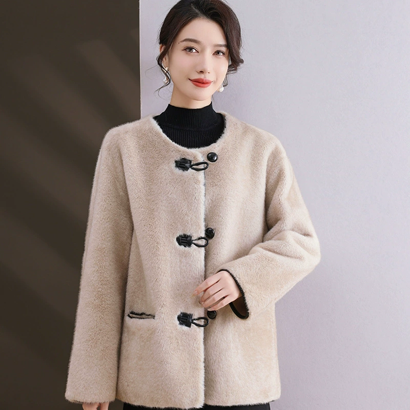 Мама одарена благородная куртка для женщин среднего и пожилого возраста осень и зима новая меховая куртка