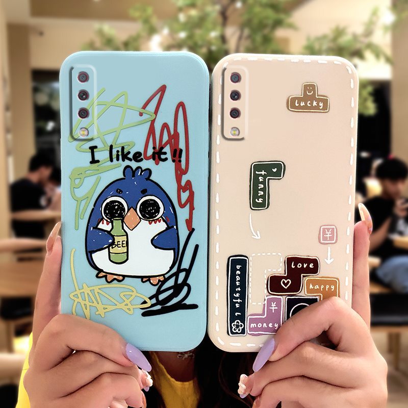 For Samsung Galaxy A7 2018/A750 Mobile Phone Case Simple Animation Personality Fun New Creative