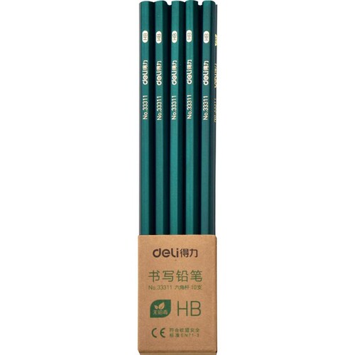 Deli 2b pencil wholesale primary school student exam special hb children's hexagonal pole sketch pencil stationery supplies primary school