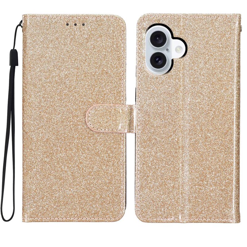 Suitable for iPhone 17 Leather Case, Samsung S26 Glitter Card Slot Wallet Case, Honor 400 Luxury Flip Case