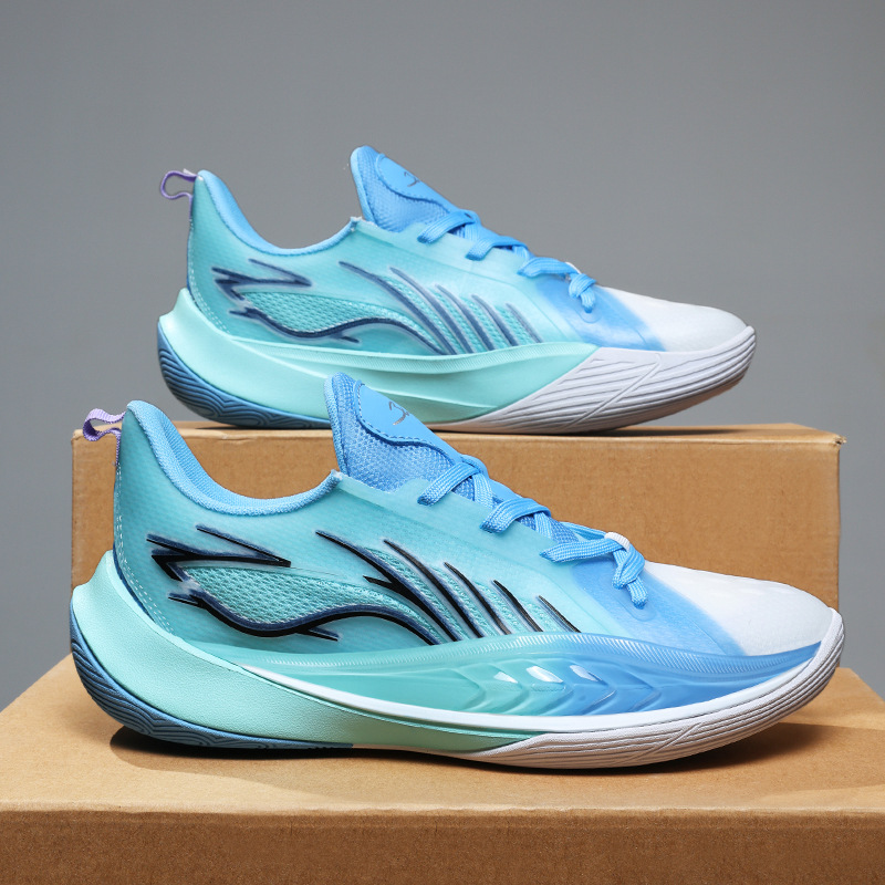 Zapatos de baloncesto anti-deslizante de combate real para jóvenes, zapatos de baloncesto de alto nivel para hombres y mujeres, zapatos deportivos ligeros de moda nocturna. image 7