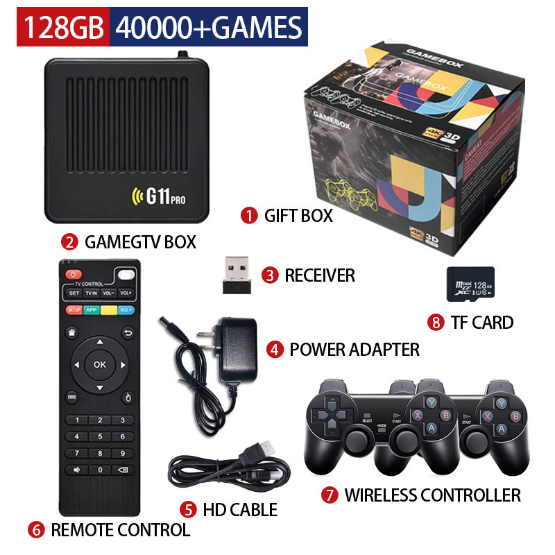 Cross-border G11PRO game console TV set-top box 4K dual system Android wireless double G11 game console