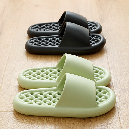 Men's Summer Indoor Home Use Couple Bathroom Anti-slip Wear-resistant Leak-proof Silent Bathroom Mat Slippers