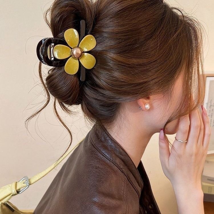 2026 nuevo clip de cabello ondulado clip de cabello de tiburón grande clip de cabello de mujer detrás de la cabeza de alta sensación clip de cabello accesorios para el cabello
