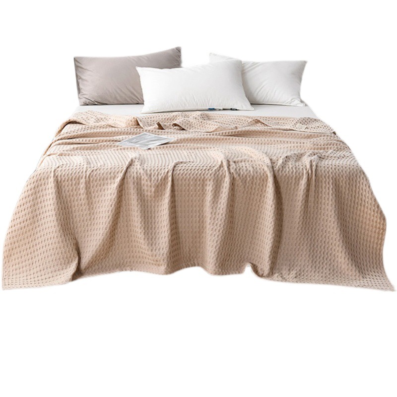 Pure Cotton Single Double Waffle Towel Quilt Pure Cotton Blanket Cover Blanket Air-conditioning Blanket Nap Quilt Blanket Summer Cool Quilt