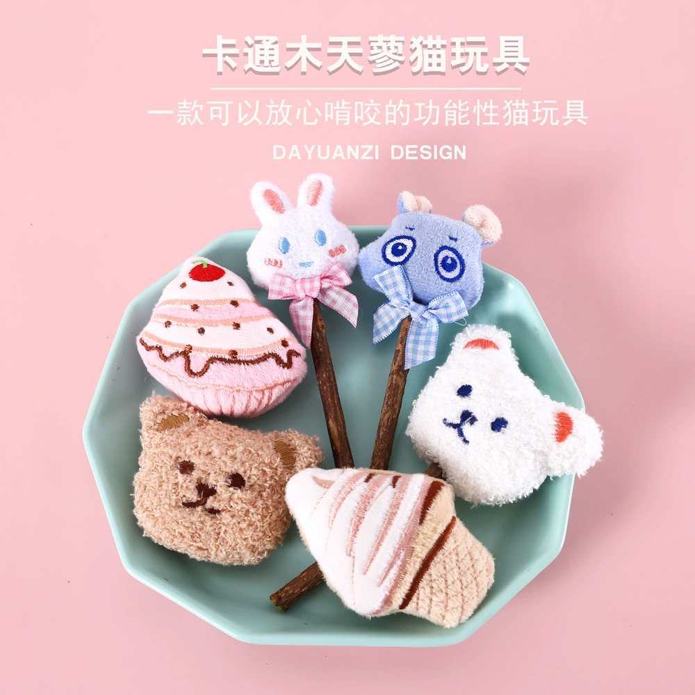 Домашнее животное кошка мультфильм Плюшевый Медведь Кролик Торт Мороженое молярный леденец Горец Xumbi чистка зубов игрушка