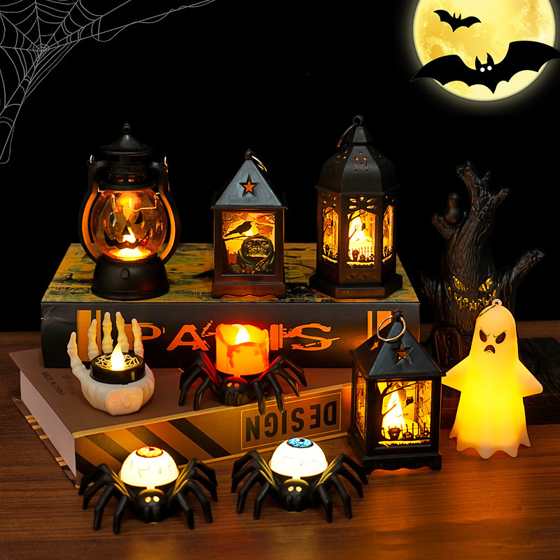 ハロウィンポータブルカボチャランプ LED 電子キャンドルライトパーティー装飾小道具雰囲気ライト装飾品卸売|undefined