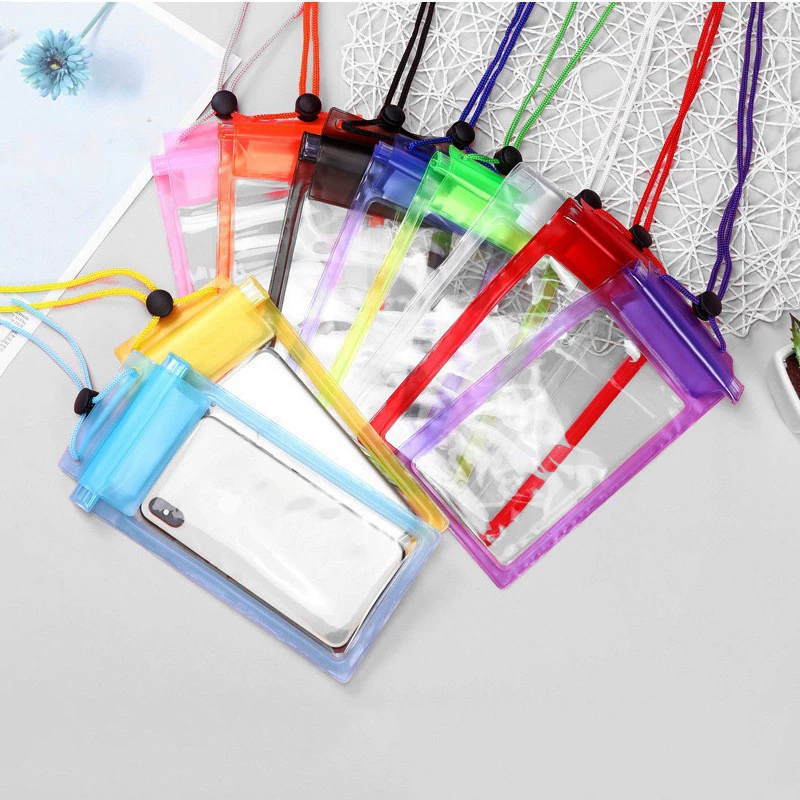 Уплотнительный многоцветный дрейфующий мобильный телефон водонепроницаемый мешок сенсорный экран плавательный мешок утолщенный пвх прозрачный липучка водонепроницаемый чехол