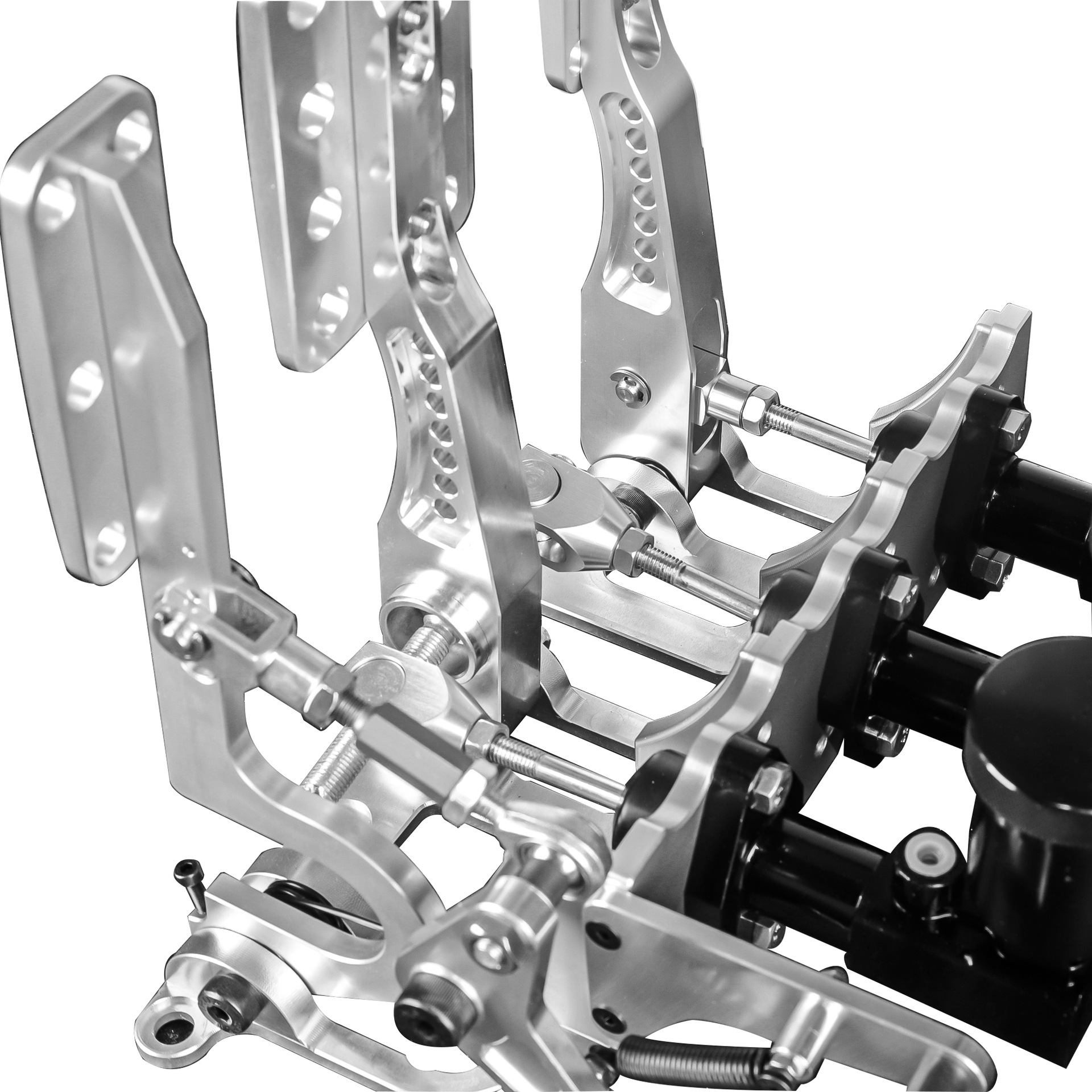 Cnc New Racing Master Cylinder Pump Hydraulic Clutch Bias 3 Pedal Floor Mount Aluminum Brake Pedal Box Kit