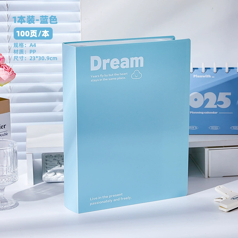 Student A4 Folder Storage System, Multi‑Pocket Binder with Tear‑Off Sheets, Cute Shells