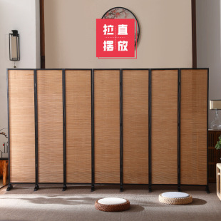 Office Home Chinese Style Bamboo Screen Partition Wall Living Room Folding Mobile Partition Bedroom Blocking Modern Simple