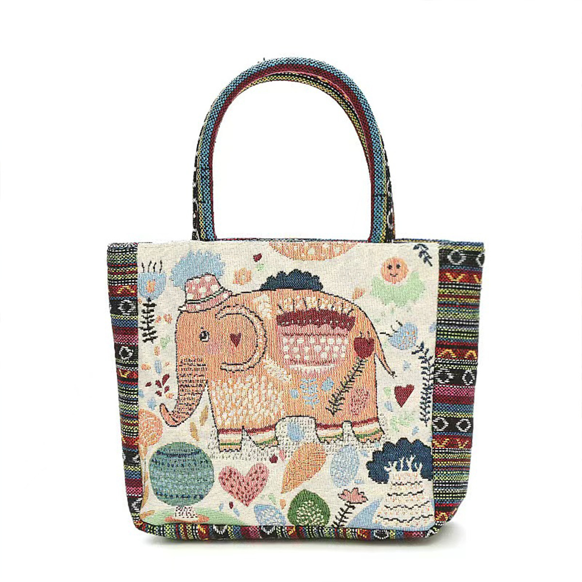 Nuevo retro con Jacquard de oro dorado de doble cara encriptado y engrosado bordado bolso de mano de vela nacional bolso de mano