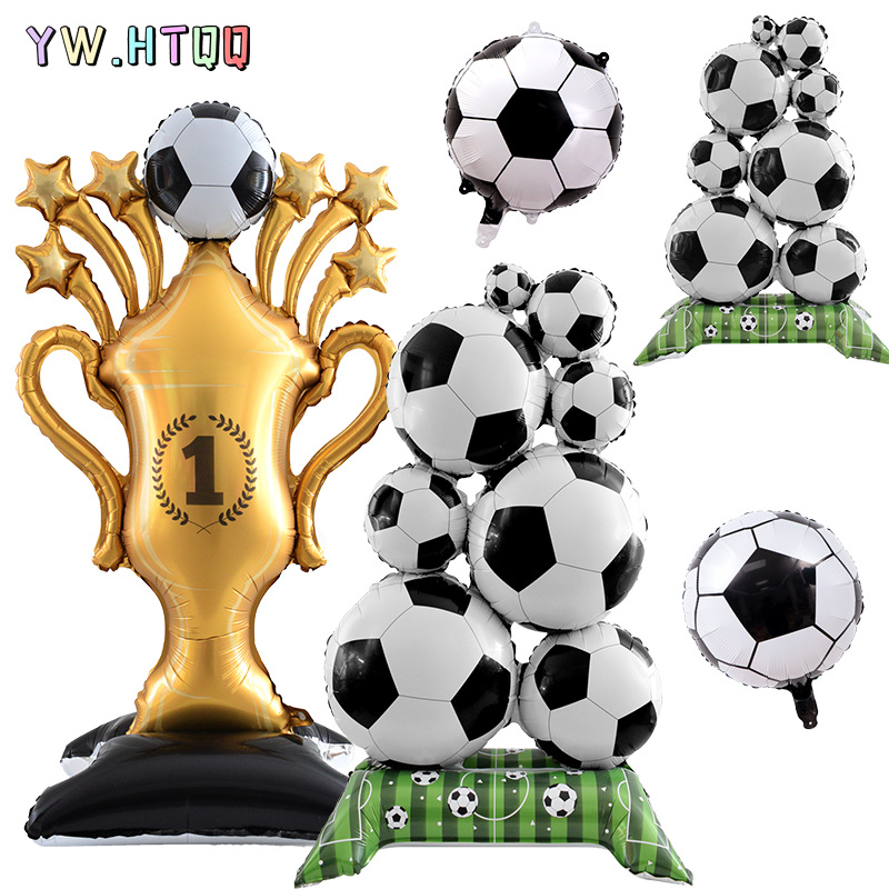 Super gran de pie pilotes de fútbol de pie trofeos de aluminio de globo decoración de la Copa del Mundo