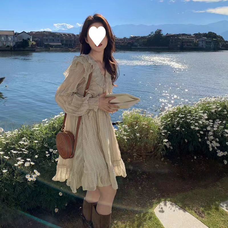 2025 春と秋の新フレンチティーブレイクベストドレス女性の韓国スタイルのレトロなハイエンドツーピーススーツスカート|undefined