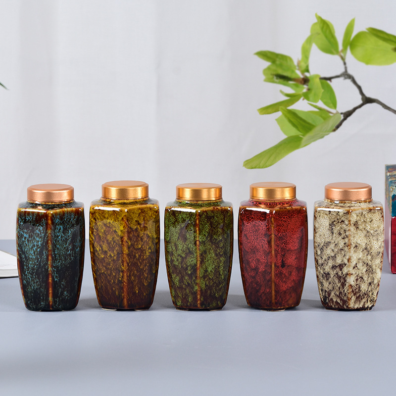 Portable Teapot with Glazed Ceramic, Sealable Perfume Cream Storage Jar, New Style Tea Set Tea Can Wholesale