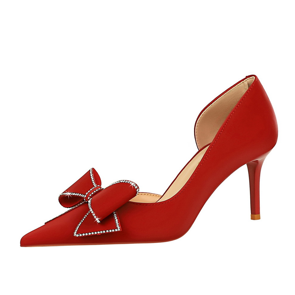 Décolleté stiletto con fiocco in strass per matrimoni_voghion.com