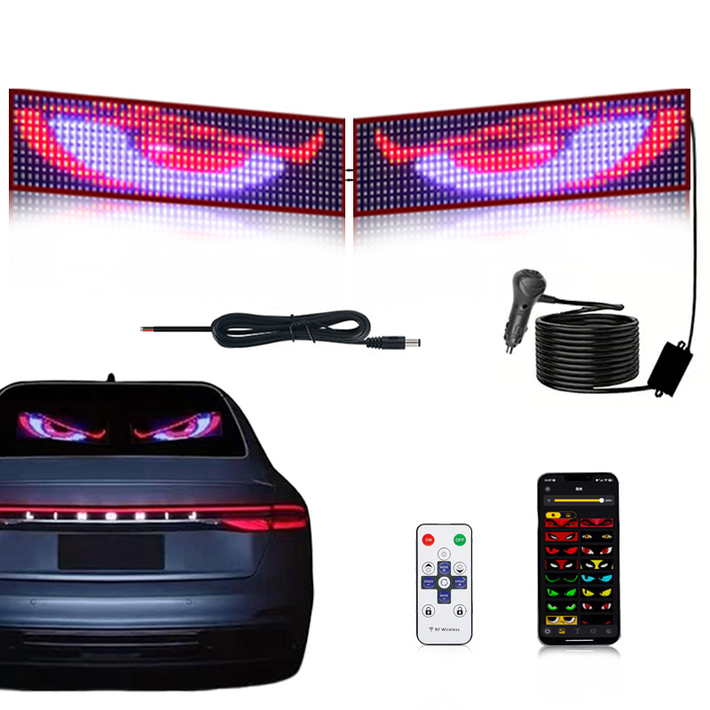Ojos del diablo transfronterizos LED pantalla flexible lámpara interior de automóviles lámpara de ventanas de camiones lámpara de ojos del diablo universal image 4