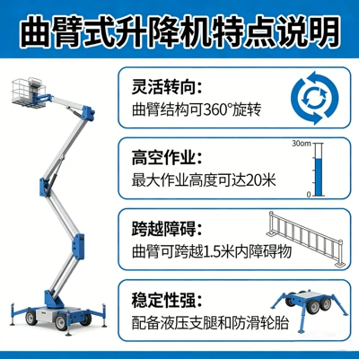 Avtomobil fırlanan platformaları Electric Curved Arm Aerial