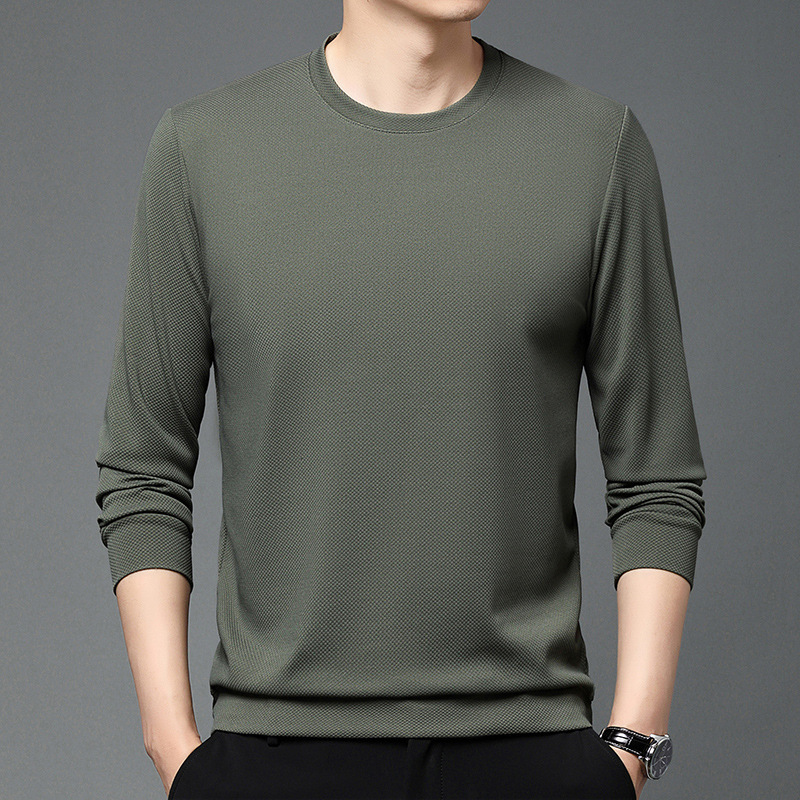 긴팔 티셔츠 남성용 가을과 겨울 새로운 라운드 넥 캐주얼 트렌디 올 매치 티셔츠 베이스 셔츠 탑