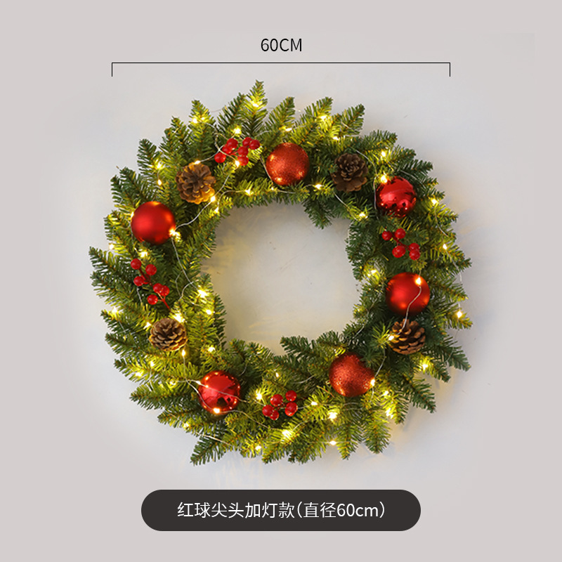 Cabeza de bola roja puntiaguda más tipo de lámpara (diámetro 60cm)