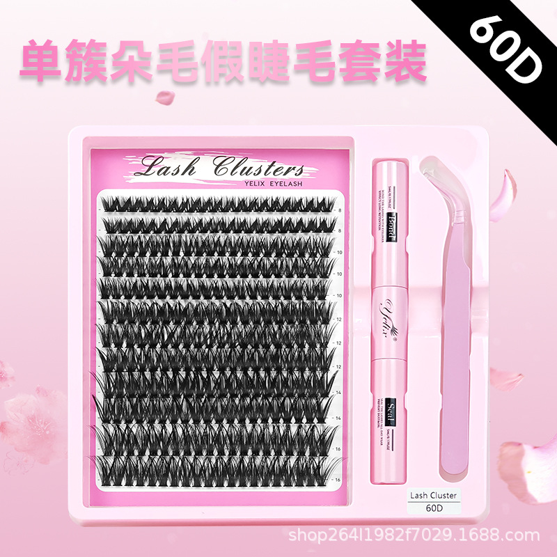 Europeas y estadounidenses falsas pestañas 30D40D50D transfronterizas DIY 32 filas 640 ramas de pelo grueso libro de pestañas de comercio exterior