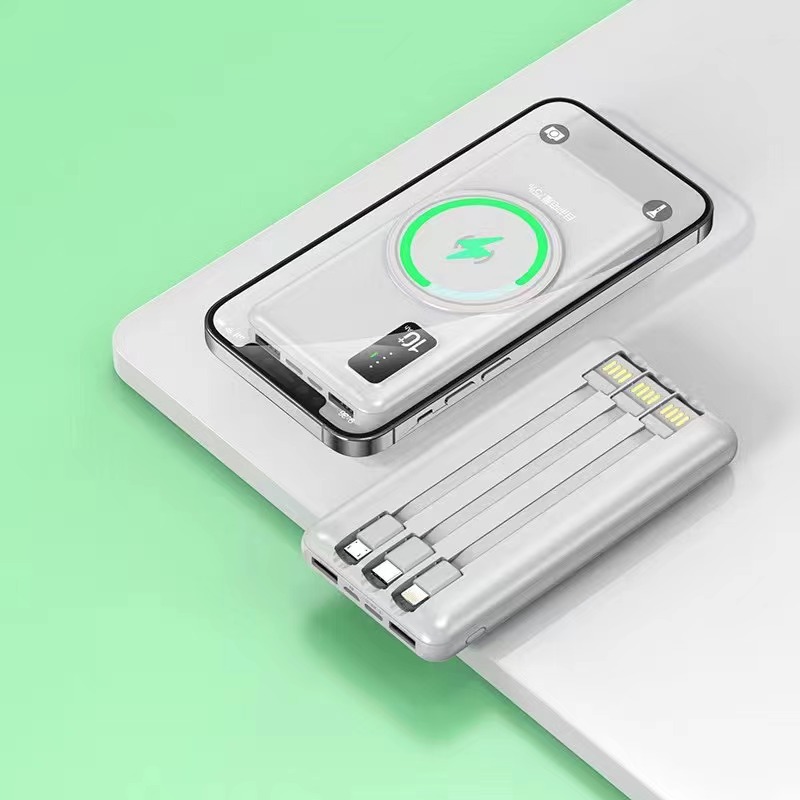Fuente de alimentación móvil de carga rápida de tres líneas creativa portátil al aire libre tesoro de carga YB-WX12 pantalla digital de absorción de gran capacidad