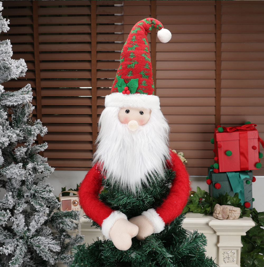 árbol de Navidad estrella de muñeca creativa árbol de Navidad estrella de Santa Claus genio muñeco de nieve colgante decoración de ventanas de Navidad