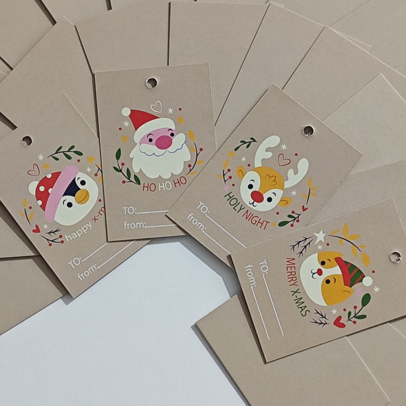 圣诞产品标签卡生日婚礼派对礼品装饰卡片一件代发