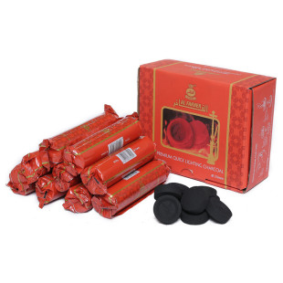 Outdoor disposable barbecue charcoal 33mm Alfahe fruit round quick-burning carbon hookah charcoal fire charcoal wholesale