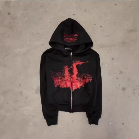 Felpa con cappuccio e zip Dark Street – Felpa oversize unisex con stampa 3D (nera, pesante, dalla S alla 5XL)_voghion.com