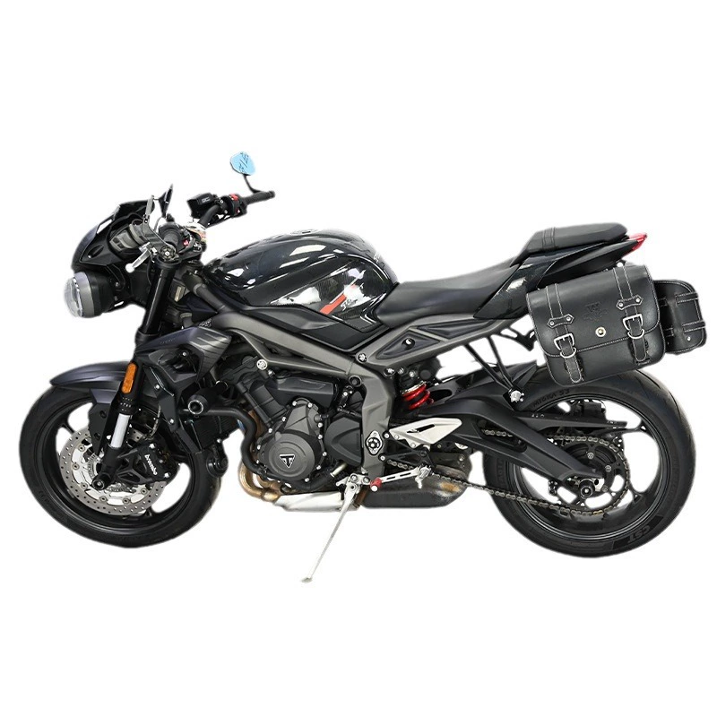 Подходит для Triumph Street Triple 765 — боковая сумка с быстросъёмом, ретро боковой кофр, модифицированная сумка для шлема